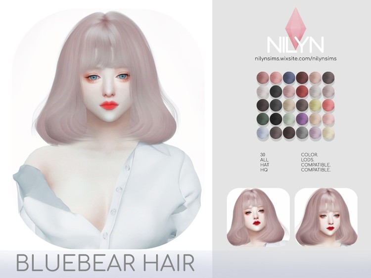 Bluebear Hair New Mesh By Nilynsims Simsday 4231